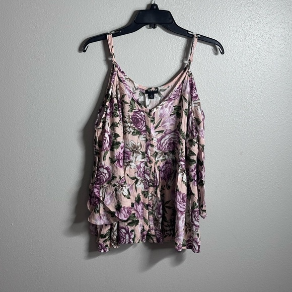 Torrid Women Floral Pink Blouse Long Sleeve Bell Plus Size 2x - Picture 1 of 7